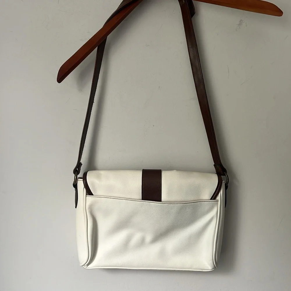 Vtg 90s Liz Claiborne Brown and White Women’s Crossbody Purse 🔴 - Picture 7 of 9